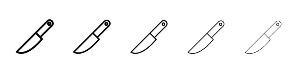 Kitchen knife icon. Thin line icons collection for web ui.