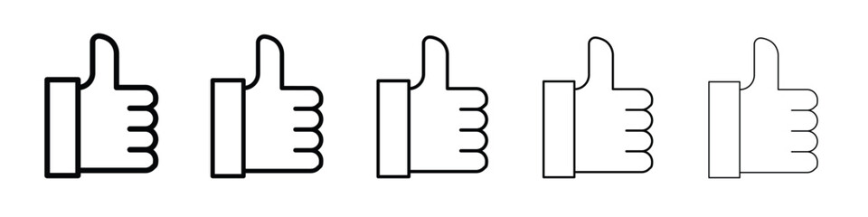 Like icon. Thin line icons collection for web ui.