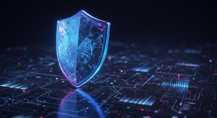 Shattered digital shield on circuit board