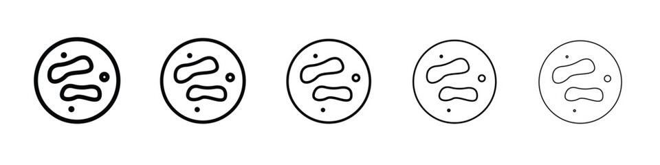 Microorganism icon. Thin line icons collection for web ui.