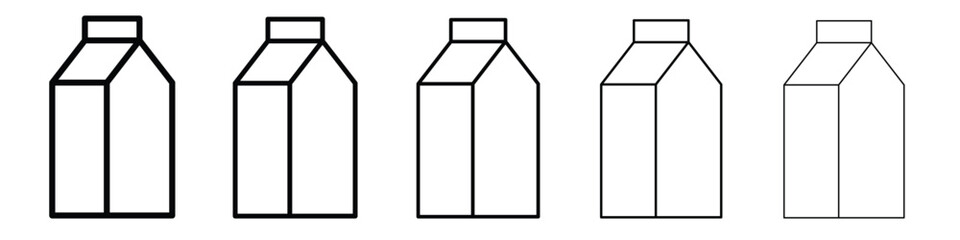 Milk carton icon. Thin line icons collection for web ui.