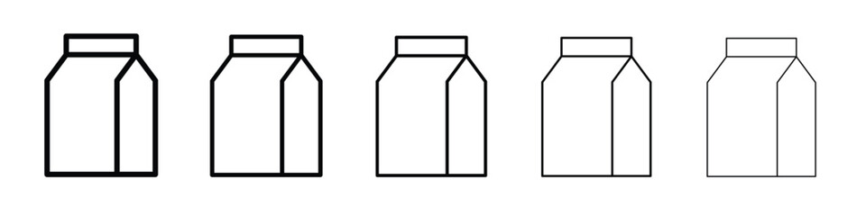 Paper bag icon. Thin line icons collection for web ui.