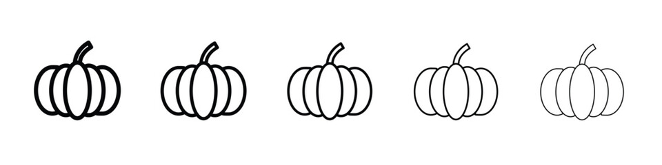 Pumpkin icon. Thin line icons collection for web ui.