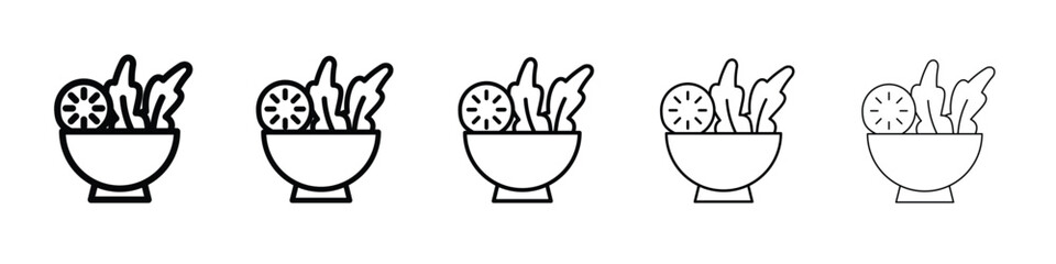 Salad icon. Thin line icons collection for web ui.