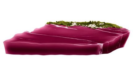 Colorful abstract design featuring vibrant pink and green layers