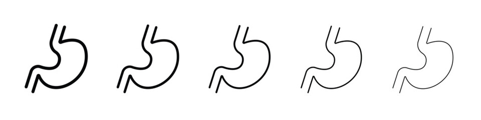 Stomach icon. Thin line icons collection for web ui.