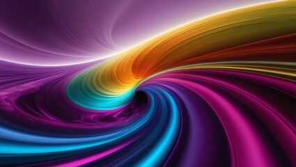 Abstract glassy combination of purple and colorful gradient wave background
