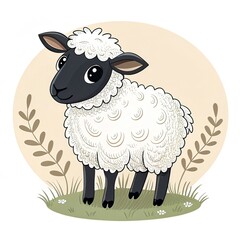 sheep icon illustration