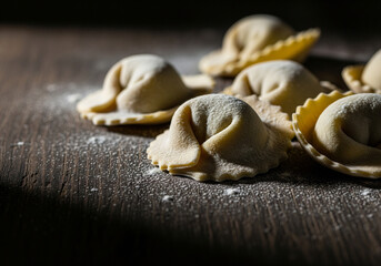 Fresh Handmade Pasta with Flour