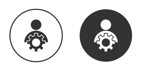 Account settings icon doodle vectors, vector illustration