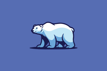modern cartoon polar bear vector clipart in ai eps jpeg png formats for luxury branding and highend projects