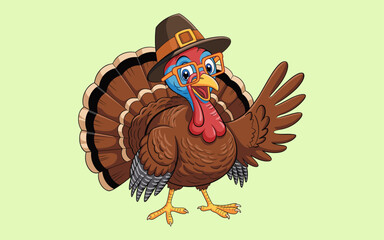 Thanksgiving vector design, vector illustration, Thanksgiving design, silhouette style.
