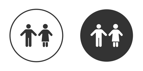 Man and woman icon doodle vectors, vector illustration