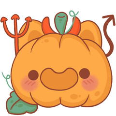 Devil halloween pumpkin, halloween cartoon