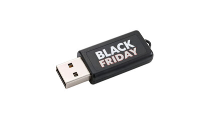 Black friday usb flash drive highlighting retail sales and digital storage concepts