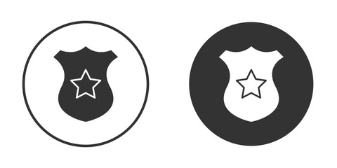 Police badge icon doodle vectors, vector illustration