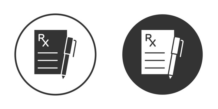 Prescription icon doodle vectors, vector illustration