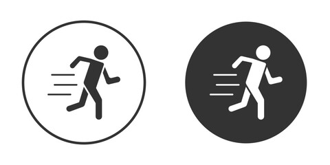 Running icon doodle vectors, vector illustration