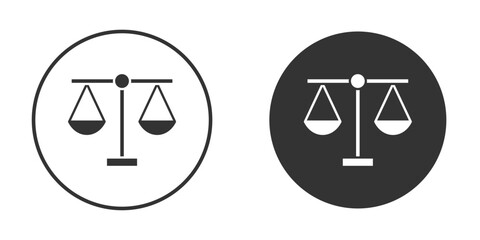 Scales of justice icon doodle vectors, vector illustration