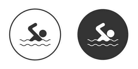 Swimming icon doodle vectors, vector illustration