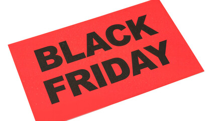 Bold black friday sale banner on bright red background for retail promotions