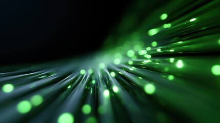 Abstract light trails of data moving through a CPU, representing fast processing and computing. High tech, dynamic.