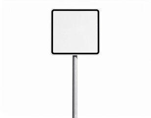 Roadside sign mock up isolated on white background, copy space