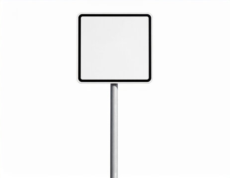 Roadside sign mock up isolated on white background, copy space