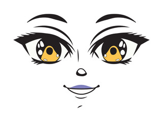 Set Detailed anime eye set