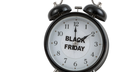 Countdown to sales: black friday alarm clock emphasizes timely shopping deals