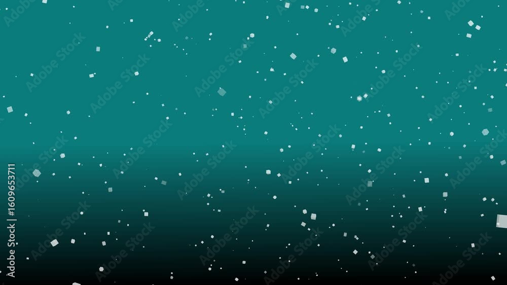 Poster teal background floating cubes abstract animation 4 k ultra h d seamless loop. teal background cubes