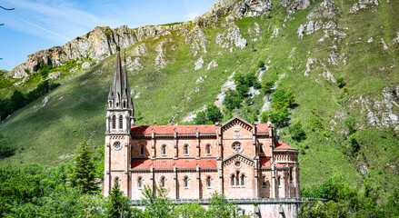 the church of covandonga in the picos de europa