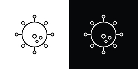 Bacteria icon design vector art Illustrations