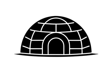 Fototapeta premium Snowy Igloo Vector Design for Chilly Winter Scene Artwork