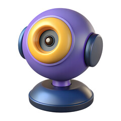 Webcam 3D Plastic Tech Icon Transparent PNG