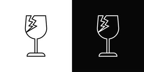 Box fragile icon design vector art Illustrations