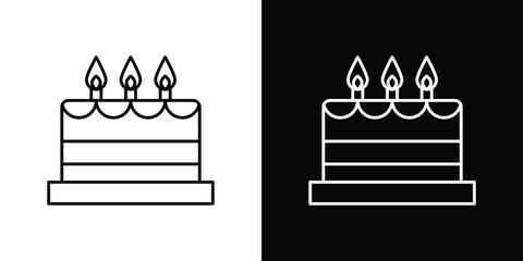 Cake icon design vector art Illustrations