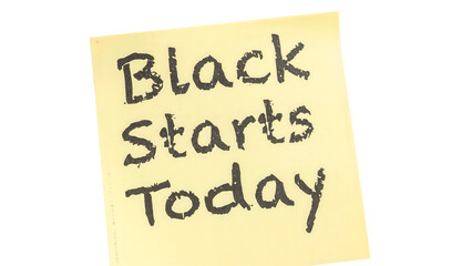 Bold handwritten message on sticky note with inspirational quote in black ink