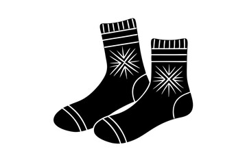 Insulated Wool Socks Icon Vector for Winter Season Illustration