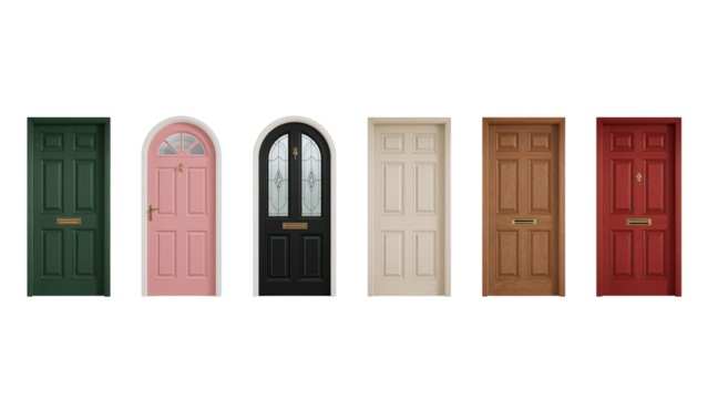 Collection of Stylish Front Doors in Various Colors and Designs for Home Improvement Projects
