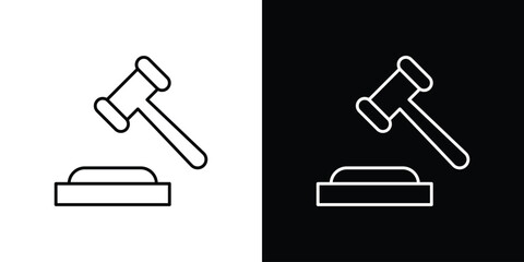Gavel icon design vector art Illustrations