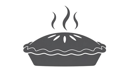 Delicious Homemade Pie Silhouette with Rising Steam a Classic Dessert Ready to Eat and Share with Friends and Family