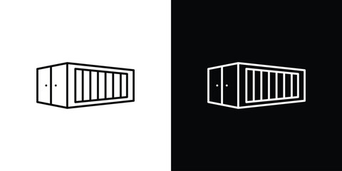Shipping Container icon design vector art Illustrations