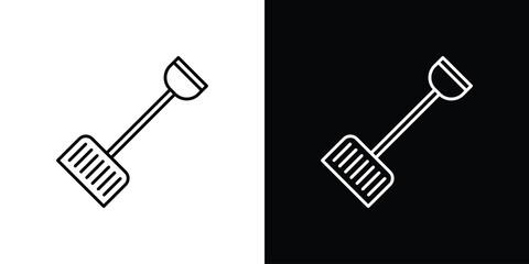 Snow shovel icon design vector art Illustrations