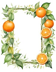 Vibrant watercolor orange fruit art creates an inviting atmosphere for creative expressions and special occasions Generative AI