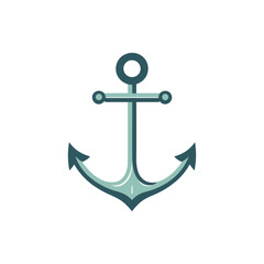 A stylized anchor icon symbolizing stability and maritime themes against a minimalist background