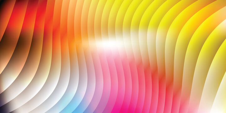 Radiant hot orange glass ripple effect with yellow glow and bold fluted gradient waves in futuristic layered background