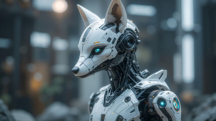 This cyborg fox, known as Stock, combines the features of an animal and a robot, and is capable of using advanced technologies like AI and ML, with the possibility of being an alien
