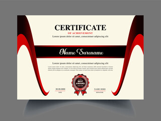 Unique certificate design template
