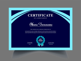 Unique certificate design template